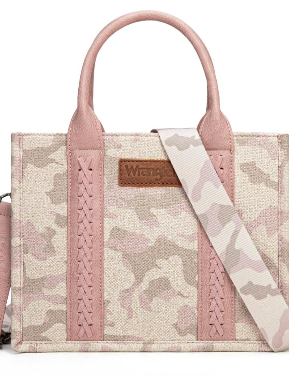 Wrangler Tote Bag for Women Western Camo Pattern Canvas Crossbody bag Handbag Vi